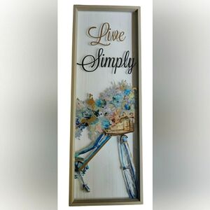 Decorative Wall Art Glass Live Simply Picture